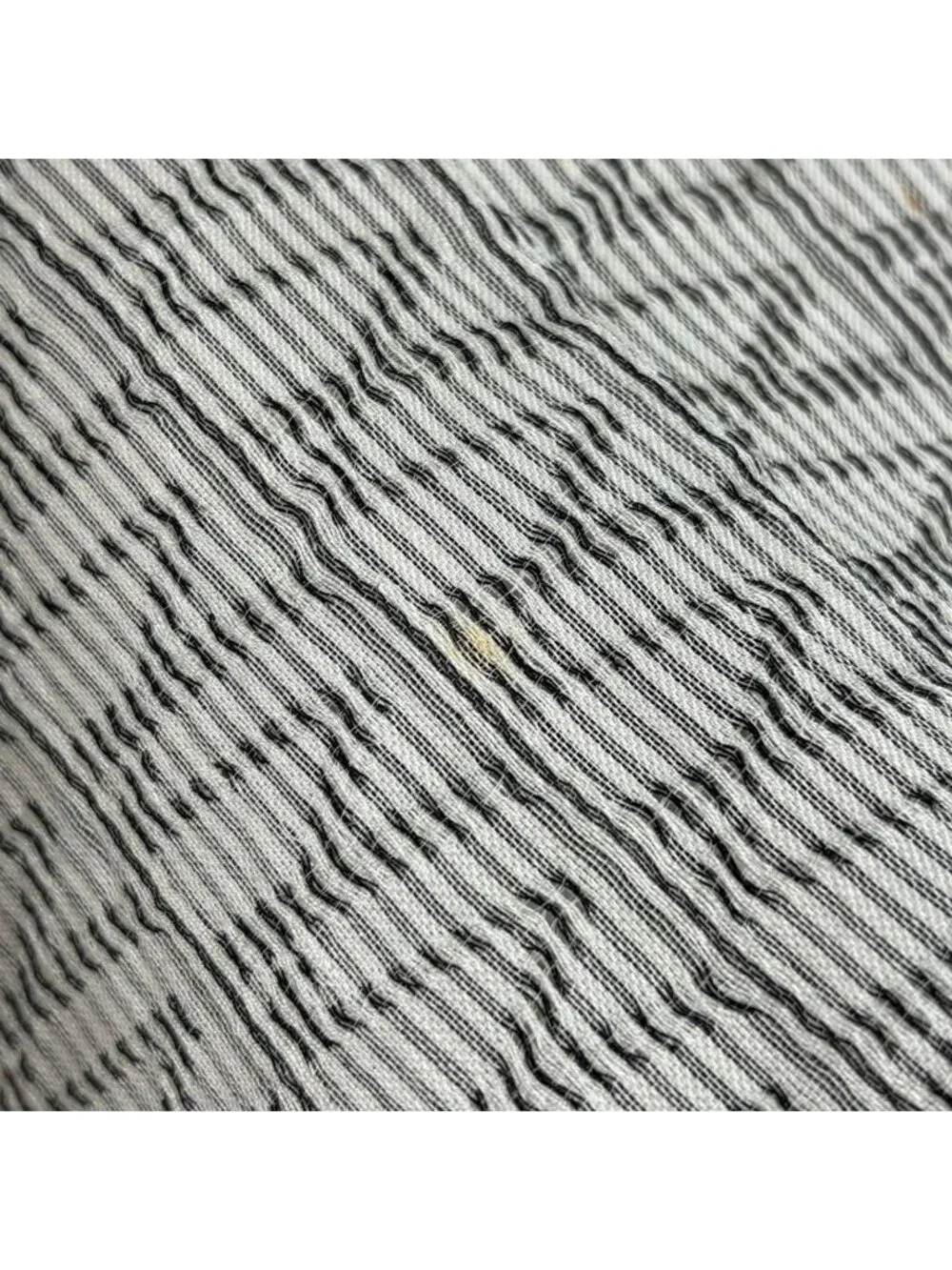 Louis Vuitton Shawl Fringe Cotton Silk Gray Scarf